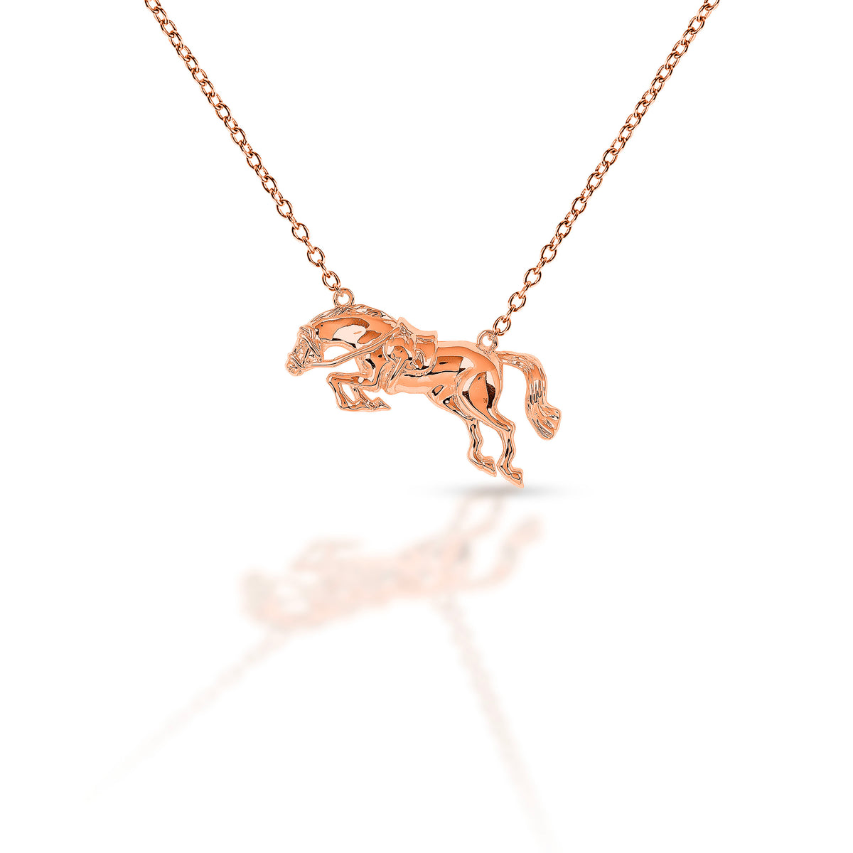 Jumping necklace rose gold