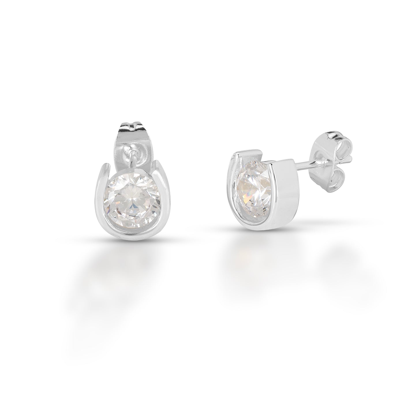 Brass Horseshoe Studded earrings