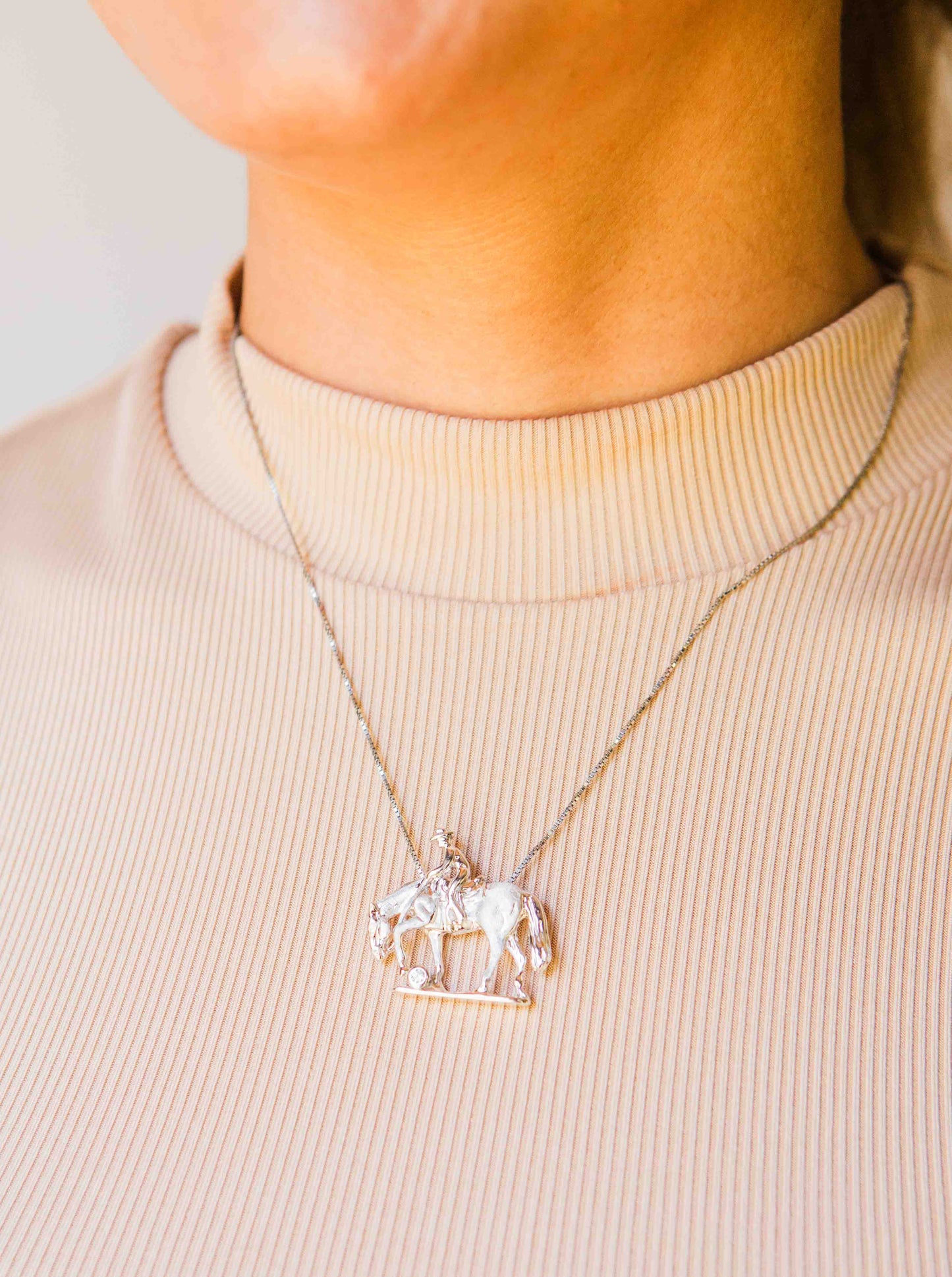 Kelly Herd Trail Horse Pendant - Sterling Silver