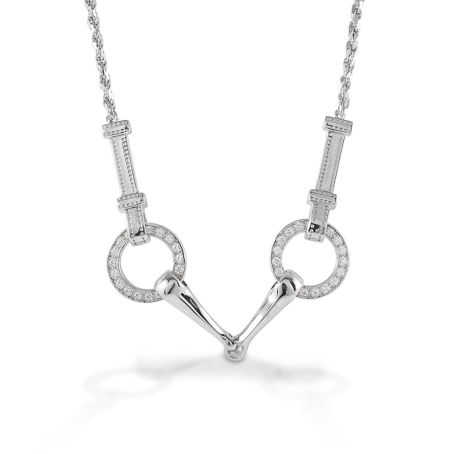 Kelly Herd Snaffle Bit Necklace - 14K White Gold