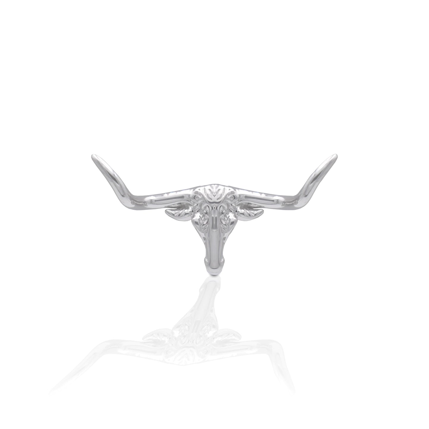 Kelly Herd Small Longhorn Tie Tack - Sterling Silver