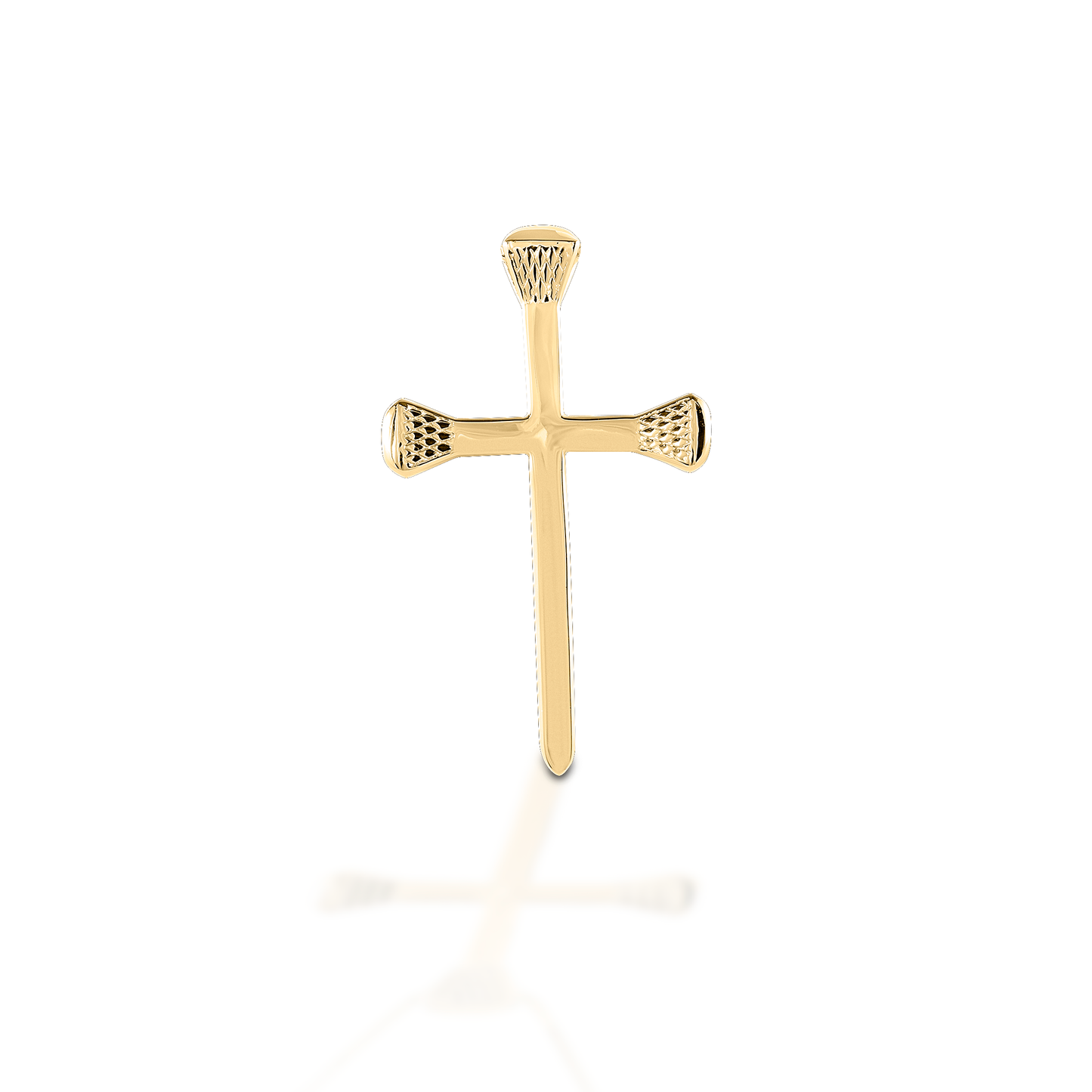 Kelly Herd Horseshoe Nail Cross Pendant - 14K Yellow Gold