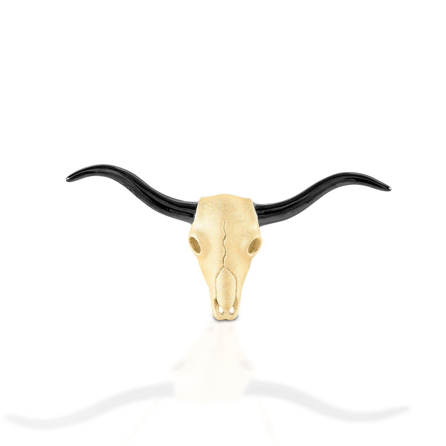 Kelly Herd Longhorn Skull Pendant - 14K Yellow Gold
