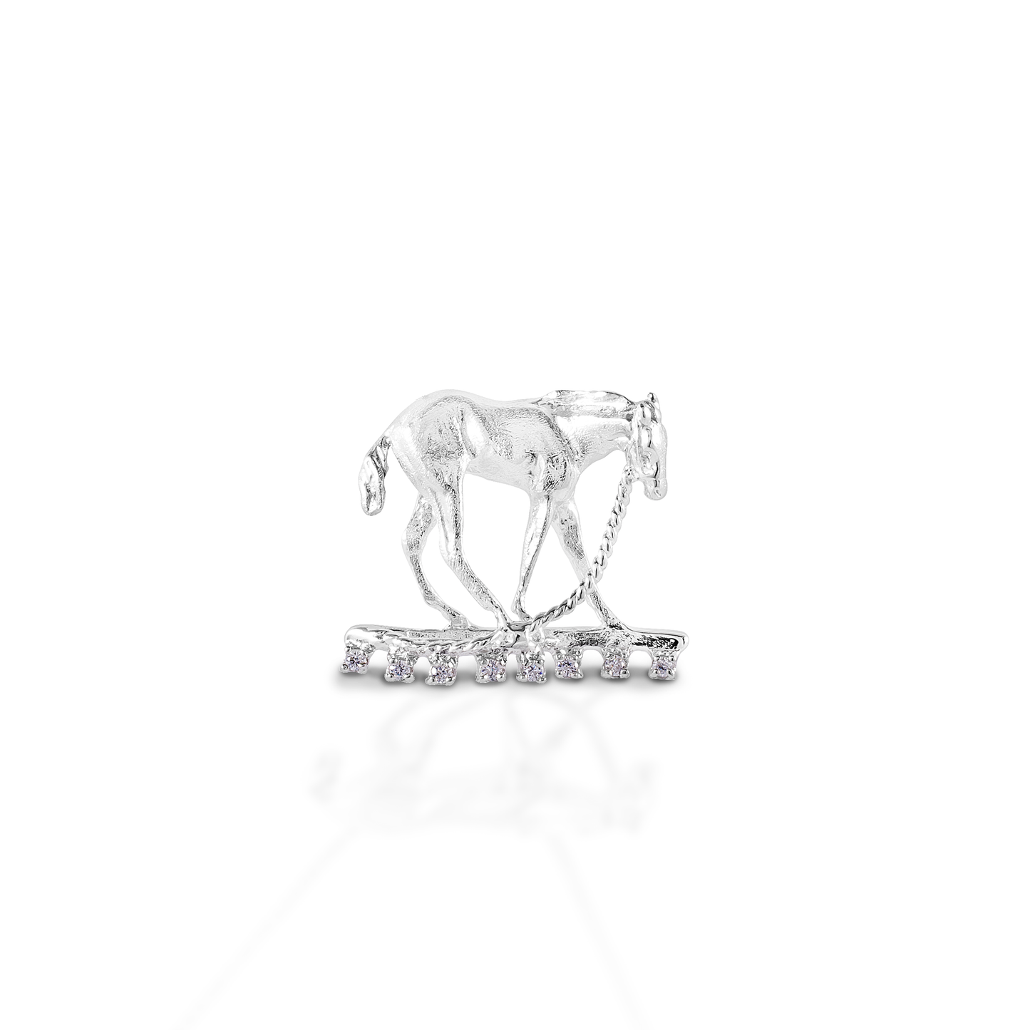 Kelly Herd Foal & Halter Pendant - 14K White Gold