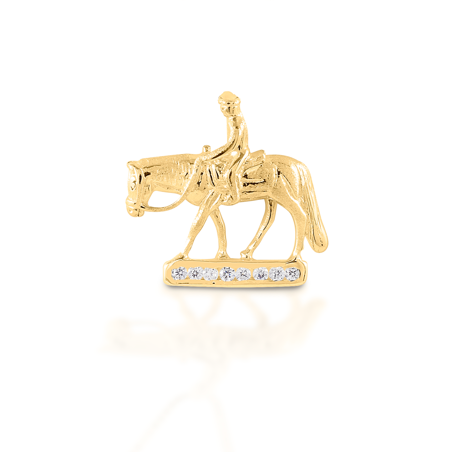 Kelly Herd Small Western Pleasure Horse Pendant - 14K Yellow Gold