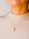 Kelly Herd Clear Ranger Style Buckle Necklace - Sterling Silver