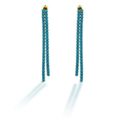 Kelly Herd Turquoise Dangle Earrings