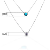 Kelly Herd 2 Stranded Necklace with Turquoise and CZ