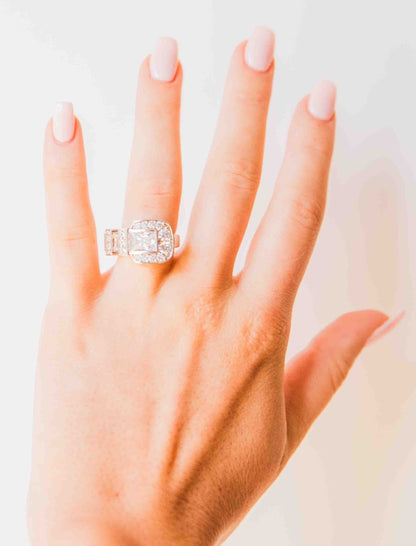 Kelly Herd Clear Ranger Style Large Buckle Ring - Sterling Silver