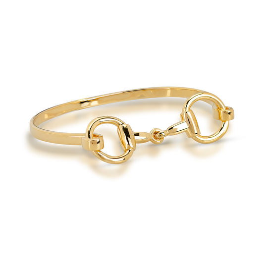 Brass Gold-plated Snaffle Bit Bracelet