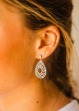 Kelly Herd Turquoise & Clear Teardrop Earrings - Sterling Silver