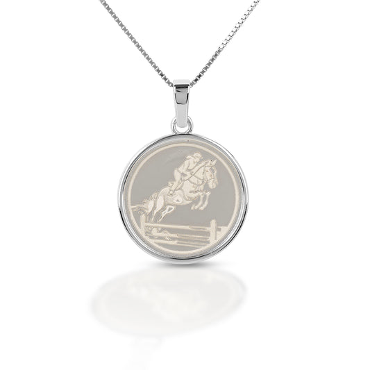 Brass Jumping Medallion Necklace