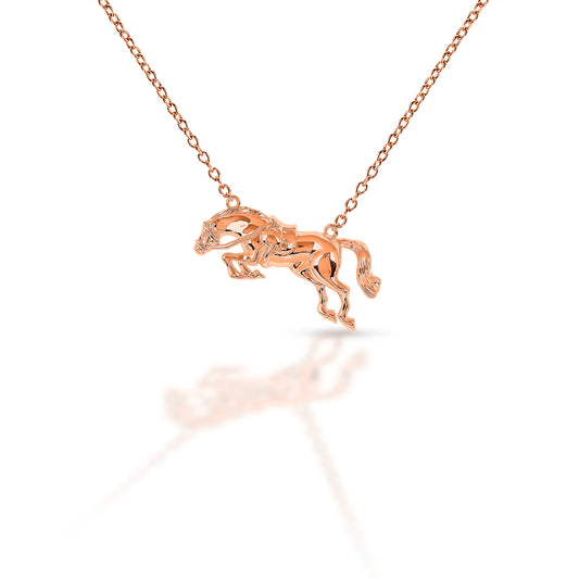 Jumping necklace rose gold