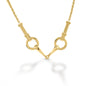 Gold Plated Brass Snaffle Bit Necklace