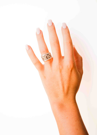 Kelly Herd Pavé Horseshoe Ring - Sterling Silver