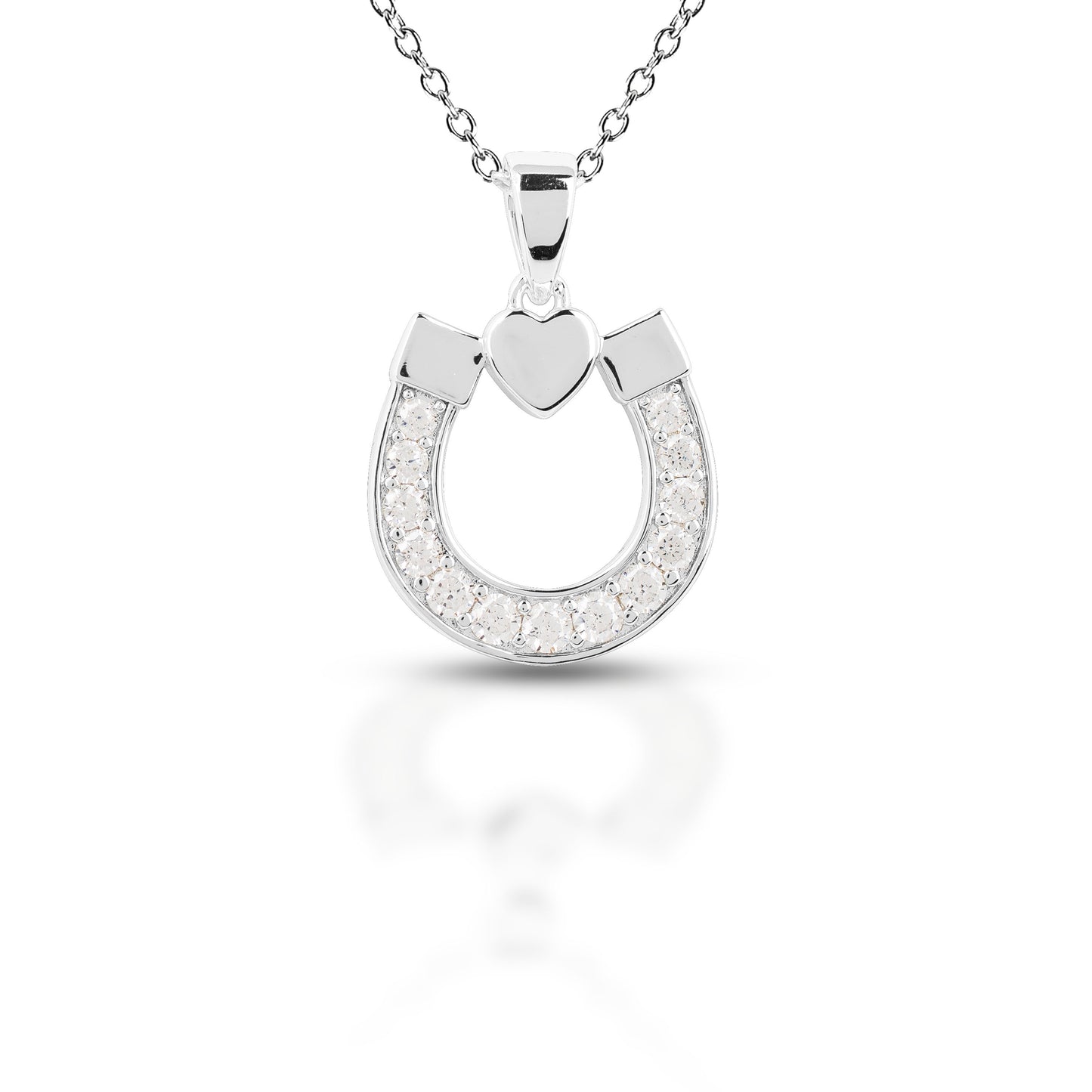 Brass Heart Horseshoe necklace