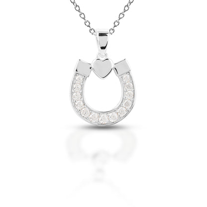 Brass Heart Horseshoe necklace