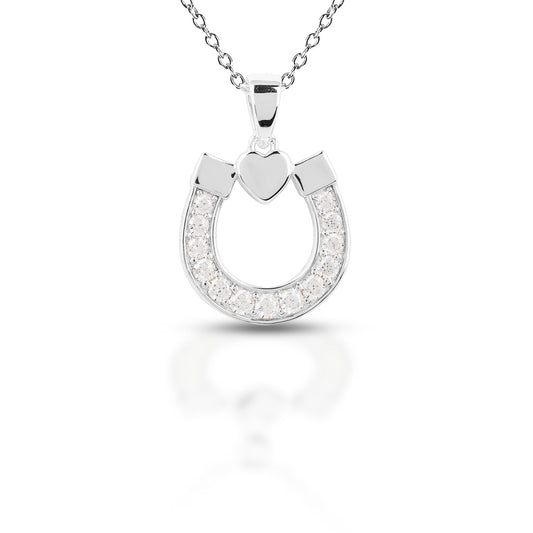 Brass Heart Horseshoe necklace