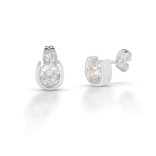 Brass Horseshoe Studded earrings