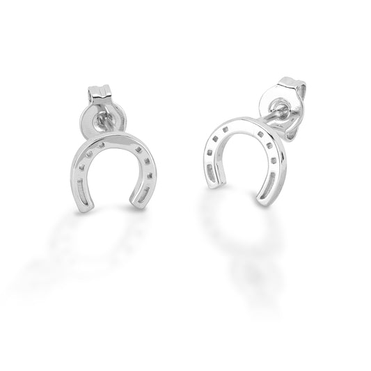 Plain Brass Horseshoe Earrings