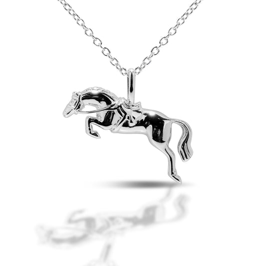 Brass Jumping Horse Pendent