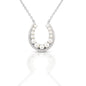 Brass Pearl Horseshoe Necklace