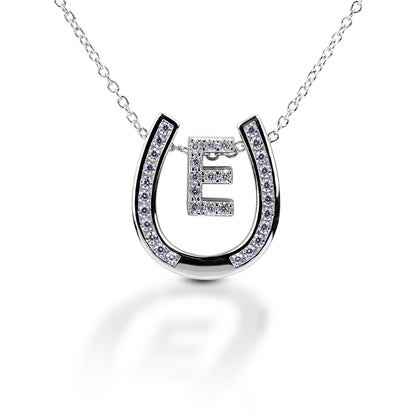 Kelly Herd Horseshoe Initial Necklace