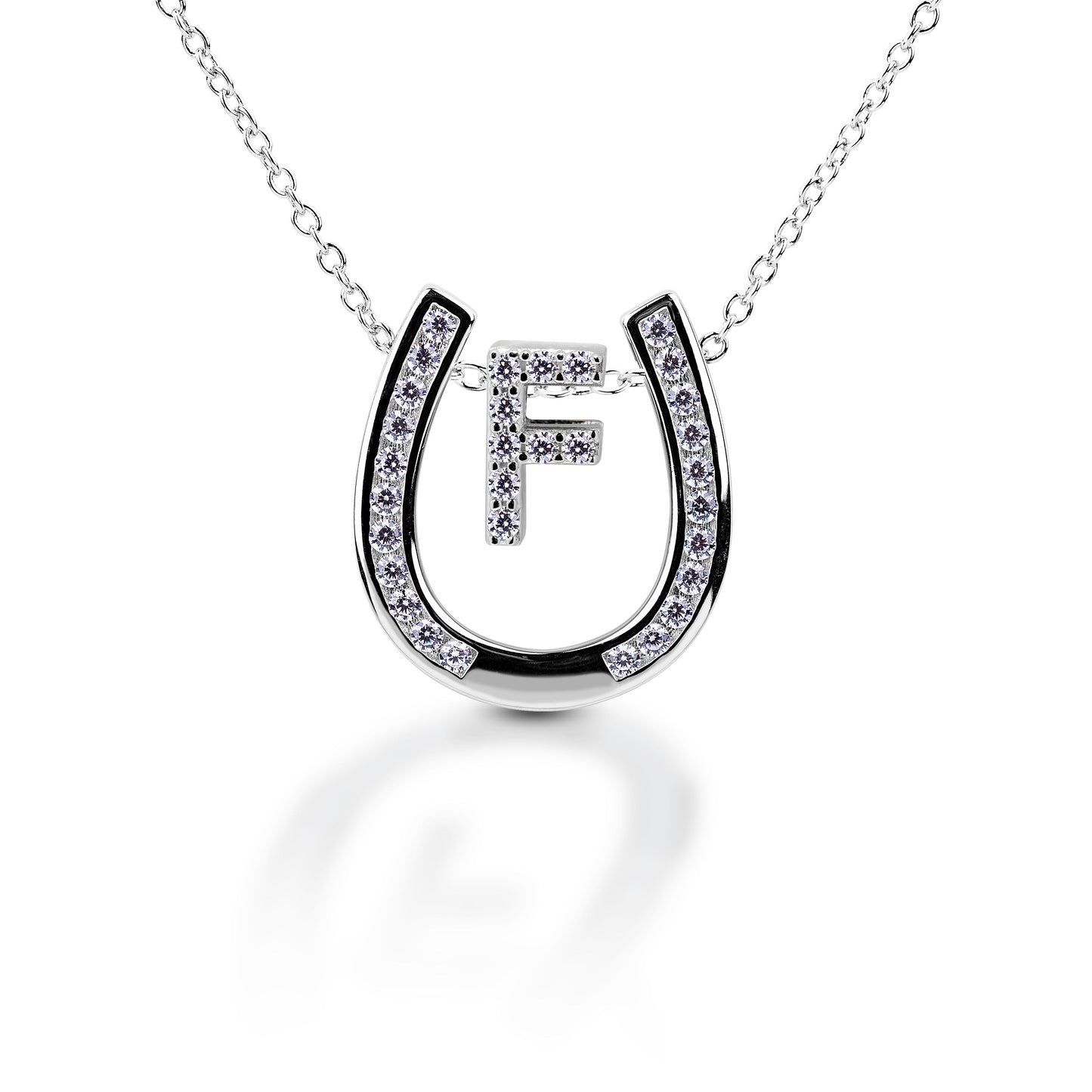 Kelly Herd Horseshoe Initial Necklace
