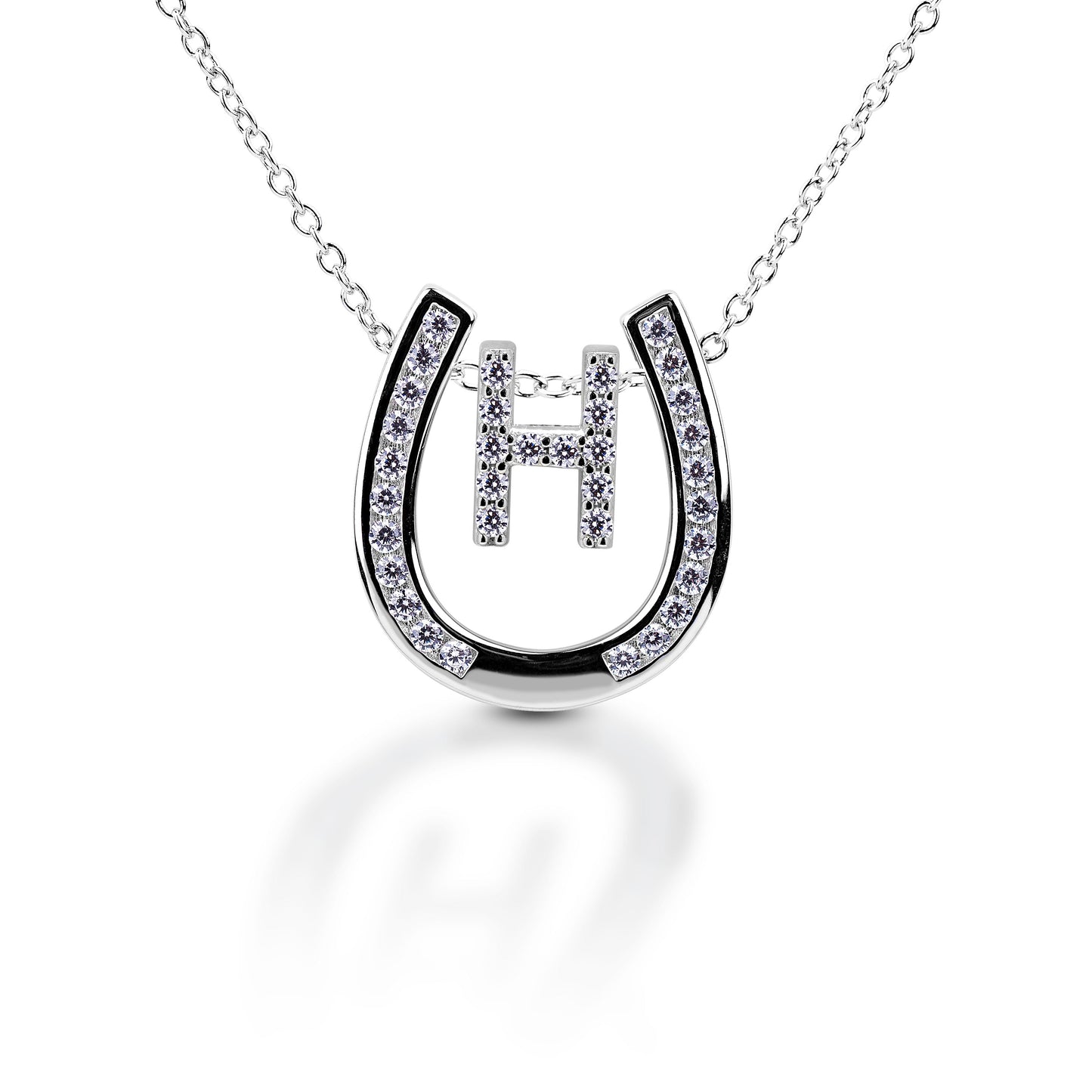 Kelly Herd Horseshoe Initial Necklace