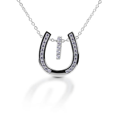 Kelly Herd Horseshoe Initial Necklace