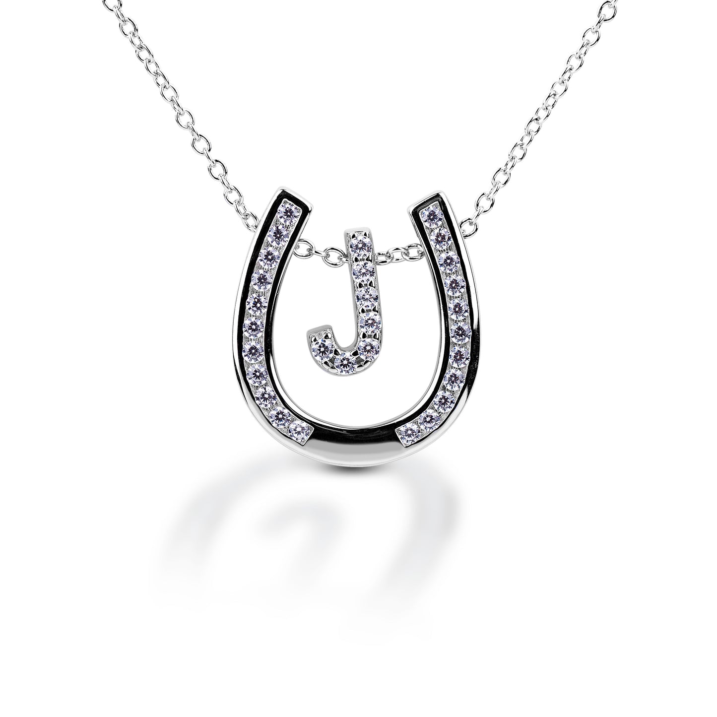 Kelly Herd Horseshoe Initial Necklace