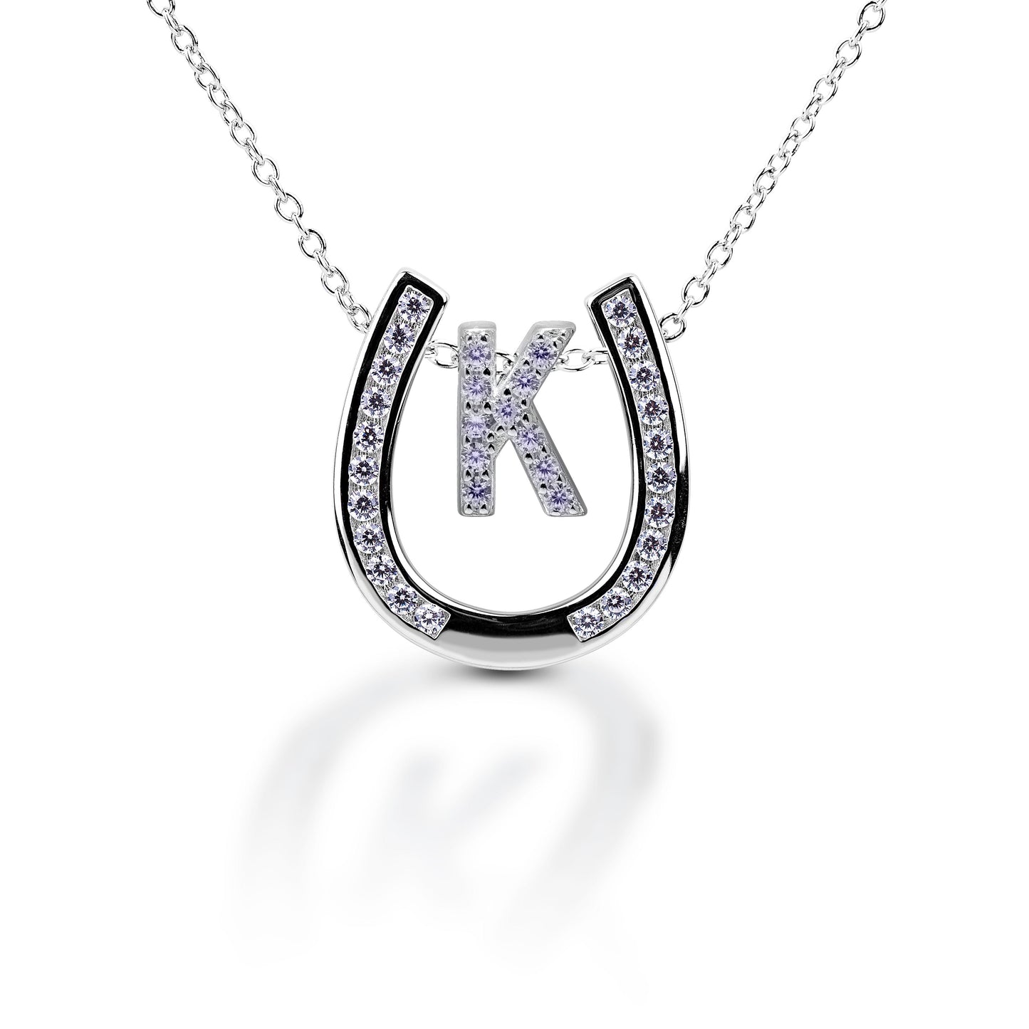 Kelly Herd Horseshoe Initial Necklace