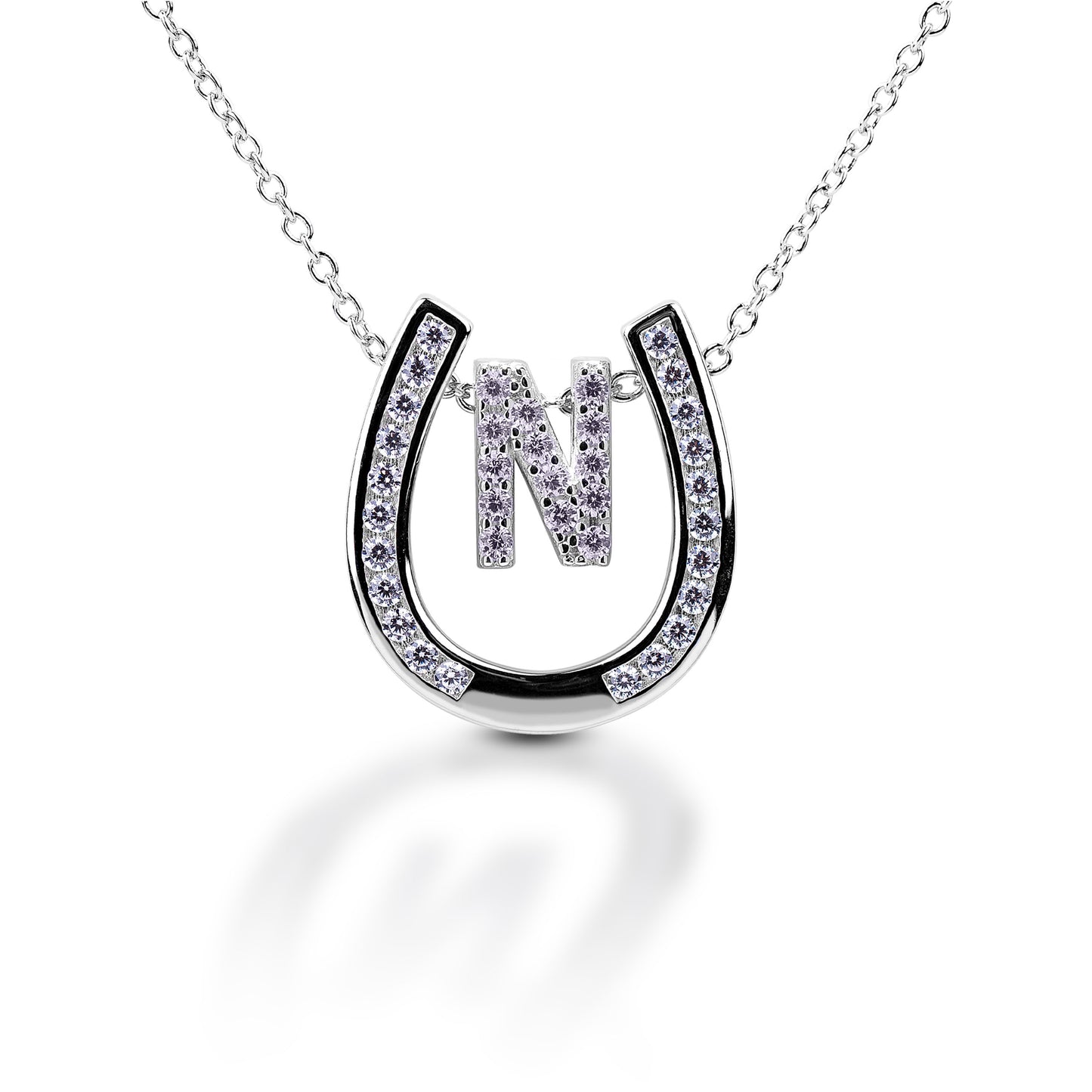 Kelly Herd Horseshoe Initial Necklace
