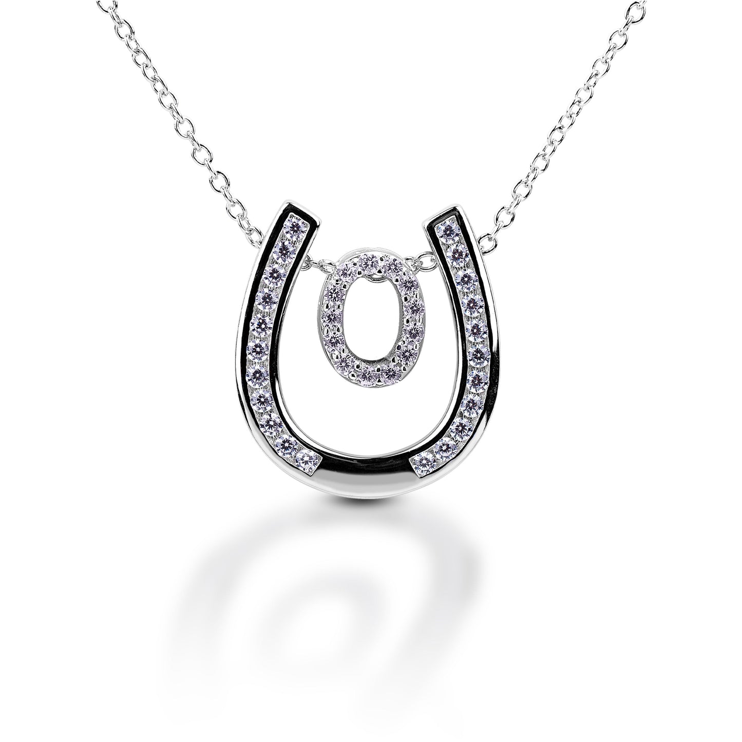 Kelly Herd Horseshoe Initial Necklace