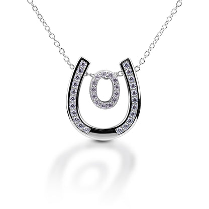 Kelly Herd Horseshoe Initial Necklace