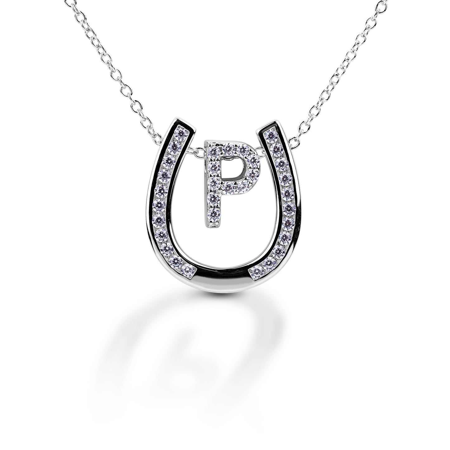 Kelly Herd Horseshoe Initial Necklace