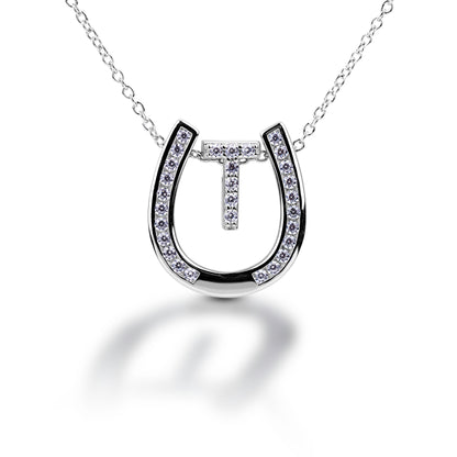 Kelly Herd Horseshoe Initial Necklace