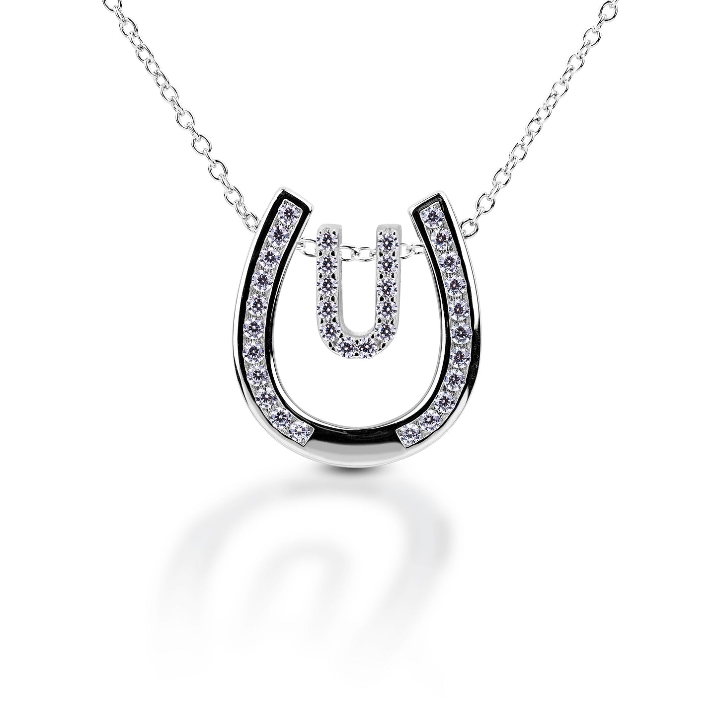 Kelly Herd Horseshoe Initial Necklace