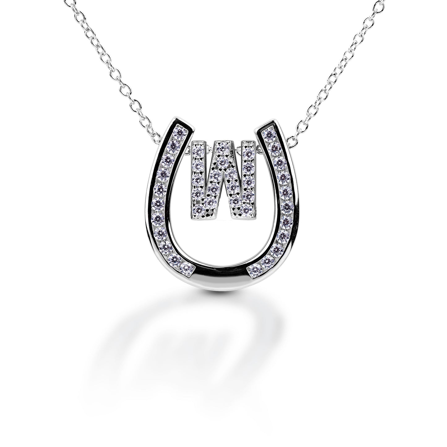 Kelly Herd Horseshoe Initial Necklace
