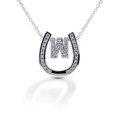Kelly Herd Horseshoe Initial Necklace
