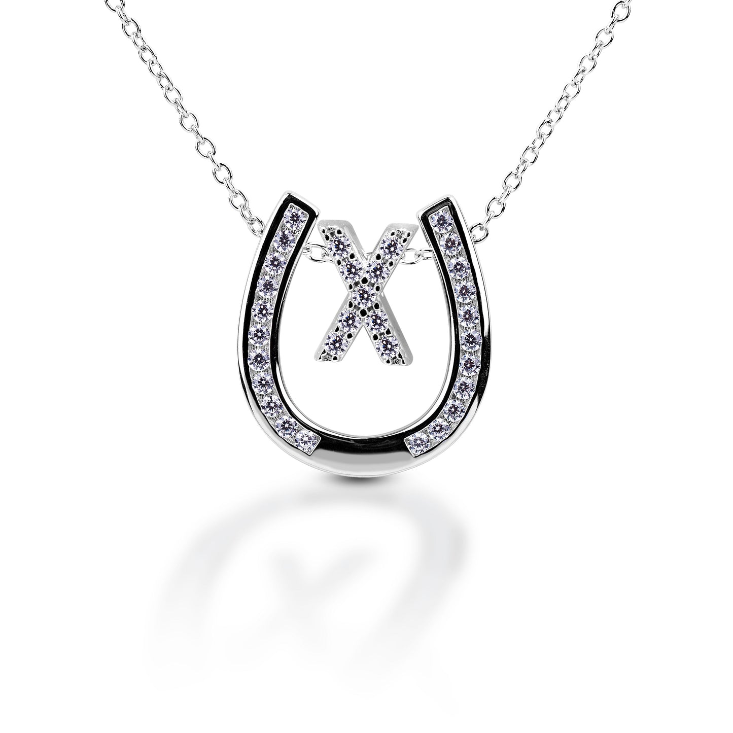 Kelly Herd Horseshoe Initial Necklace