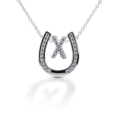 Kelly Herd Horseshoe Initial Necklace