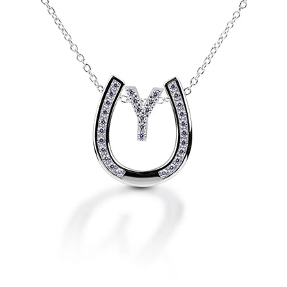 Kelly Herd Horseshoe Initial Necklace