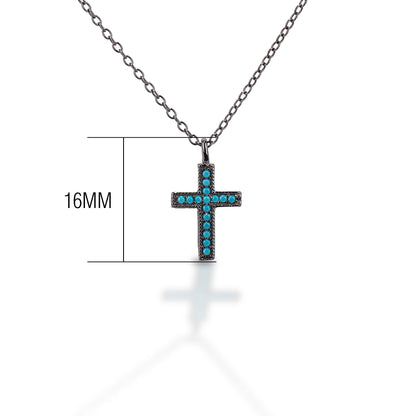 Kelly Herd Turquoise Stone Cross Necklace