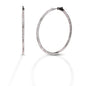 Kelly Herd Rhodium Plated Eternity Clear CZ Hoop Earrings 50mm - Sterling Silver