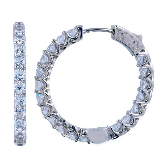 Kelly Herd Hoop Vault Lock Earrings 24mm