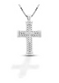 Brass braided cross in a cross pendent
