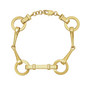 Brass Gold-Plated Snaffle Bit Bracelet
