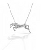 Brass Jumper horse Necklace