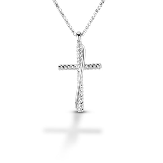 Brass Wrap Cross Pendent